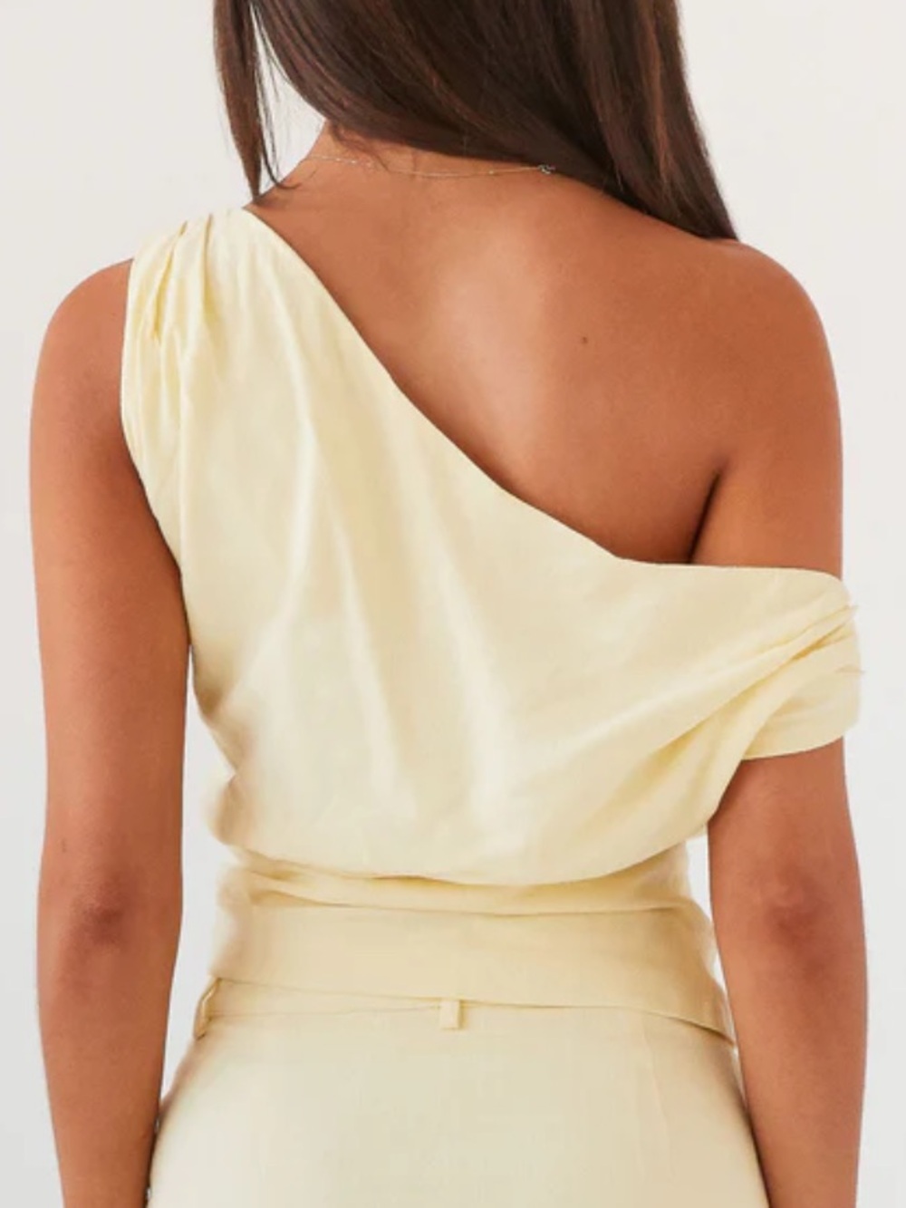 Peppermayo Marissa Linen One Shoulder Top - Yellow 0 - Picture 14 of 14